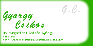 gyorgy csikos business card