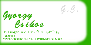 gyorgy csikos business card